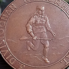 Pronssivärinen 5 Divisioonan merkki. Halkaisija - 59 mm. - pikkukuva 4