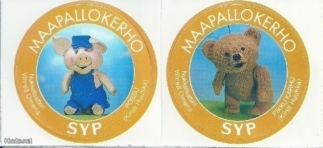 Possu ja Pikku Karhu – SYP Maapallokerho tarra