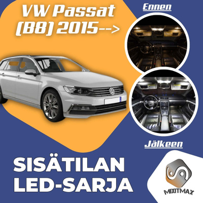VW Passat (B8) Sisätilan LED-sarja 12-osainen