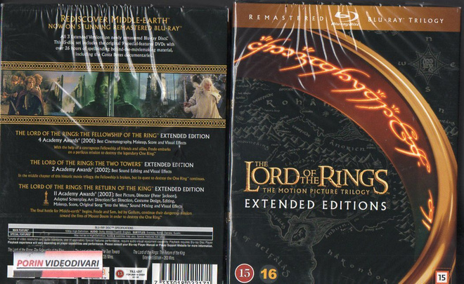 Taru Sormusten Herrasta Trilogy Extended Edition	(79 840)	UU