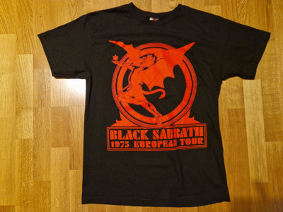 Black Sabbath 1975 European Tour T-paita