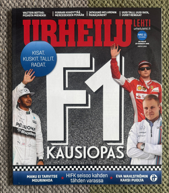 URHEILULEHTI #11 / 17.3.2016 / F1 KAUSIOPAS