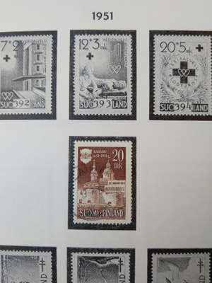 1951 Suomi Kajaani 300 vuotta postimerkki 1kpl