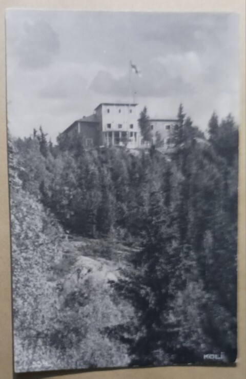 Koli, maisemaa  ja Matkailuhotelli, lippu SMY 554, k.  1934