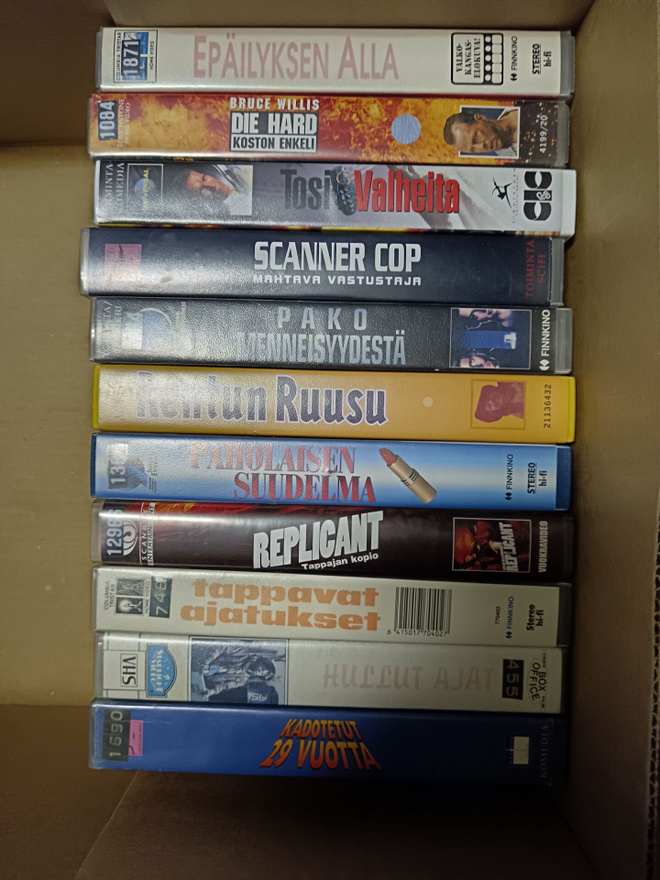 Vhs-kasetteja 36kpl laatikollinen erä4