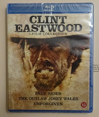 blu-ray, Clint Eastwood Western Collection 3 disc - UUSI