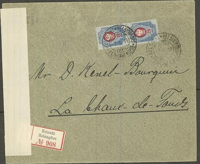1918 kirjattu kirje 7.1.1918 Ranskaan