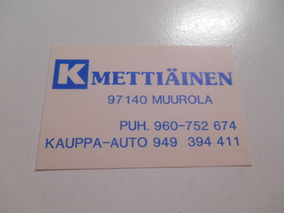 TT Etiketti K-Mettiäinen Muurola