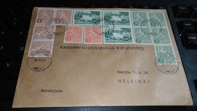 Leppäkoski M-54/M-63 sekapostite 1965 26/8