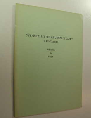 Svenska litteratursällskapet i Finland, Årsberättelse för...