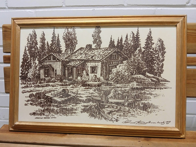 Lasse Berkowitsch 1932-2014 "Rannalla erämaa järven"