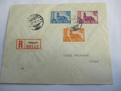 1941 Viipuri jälleenvaltauspäivän 27.9.1941 R  kuori