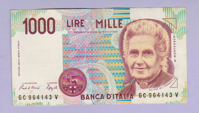 Italia 1000 Lire v.1990 P-114