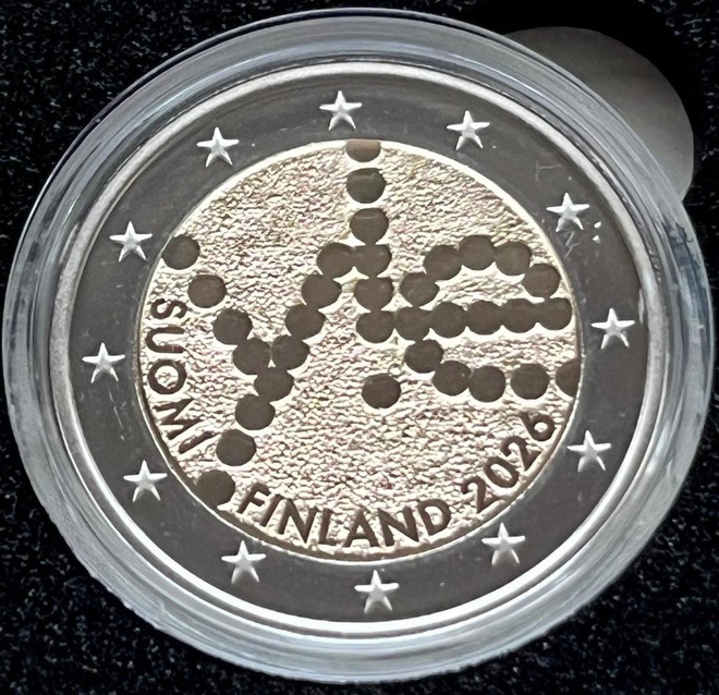 Suomi PROOF 2026 2€ YLE 100 vuotta Juhlaraha