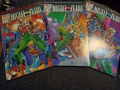 Night Zero sarjakuvalehti nro 1-3 englannin kielinen