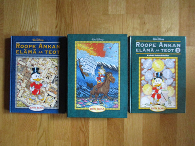 Roope Ankan elämä ja teot 1 & 2 KOTELOSSA Don Rosa 2007 1.p.