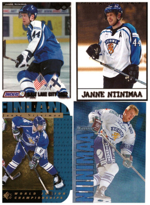 4 x JANNE NIINIMAA Team Finland Erikoiskortteja