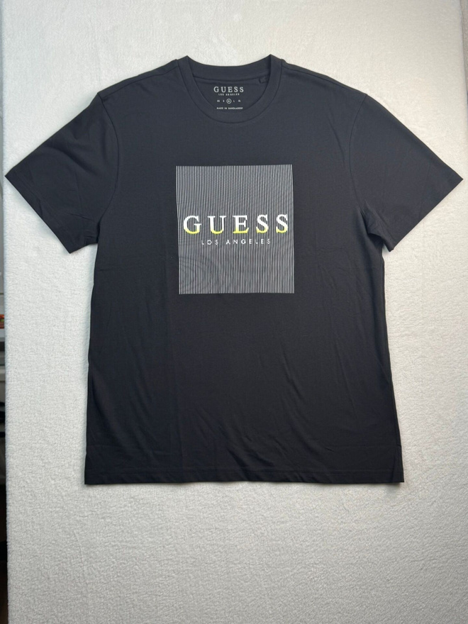 GUESS miesten T-paita, musta, koko M – uusi