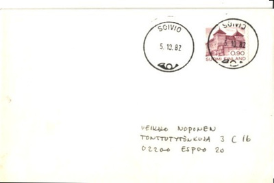 POSTILÄHETYS SOIVIO-ESPOO