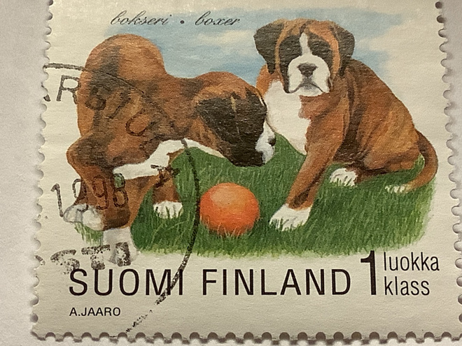 1436/1998 Koiranpentuja sarjasta 5/8 o leimattu