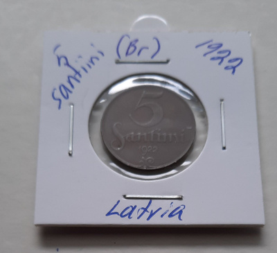 Latvia 5 santimi (Br), 1922
