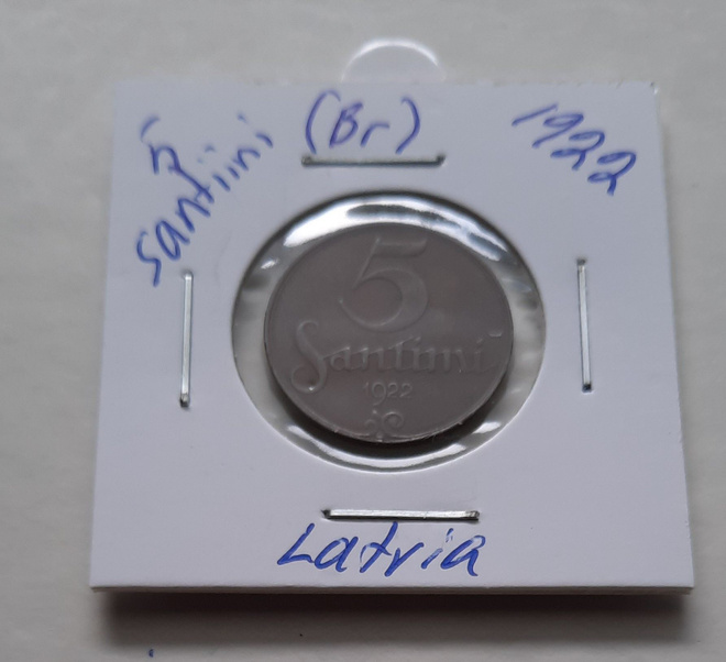 Latvia 5 santimi (Br), 1922