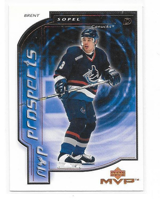 2000-01 UD MVP #208 Brent Sopel Vancouver Canucks RC