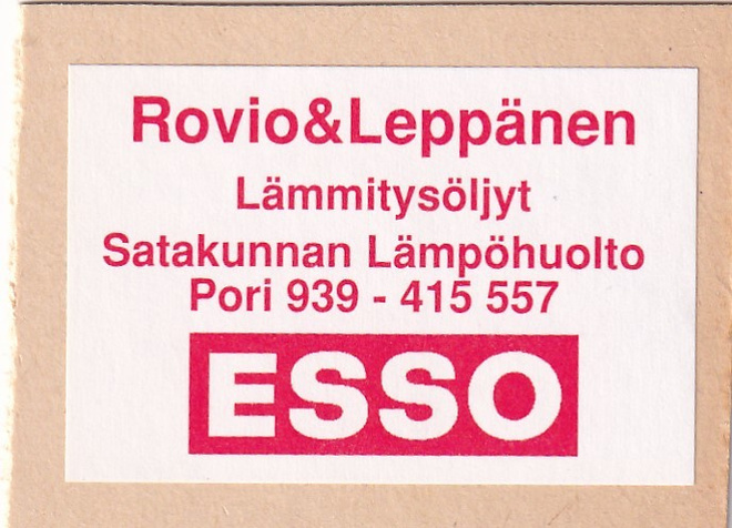 Pori, Rovio & Leppänen , ESSO.      b436