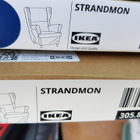 STRANDMON Irtopäällinen nojatuolille, Sjölyckan tummansinine - pikkukuva 1