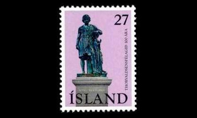 Islanti 511 ** Thorvaldsenföreningen 100 v (1975)