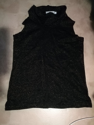 Kupari ruskea kimalle hihaton pusero kauluksella 42 /L/ 44)