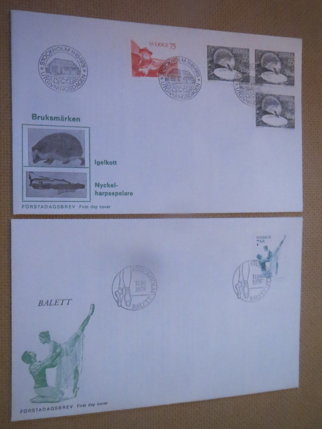 2FDC Ruotsi 1975: käyttömerkkejä