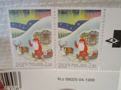 Joulupostimerkki  2kpl  1999 (käyttämätön)