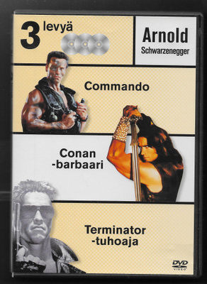 DVD - Commando / Conan / Terminator (3 levyä)