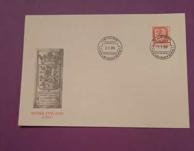FDC Leijonamerkki 1986