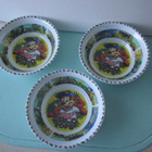 Värikkäät, vintage Kellogg`s  murokulhot, 3 kpl - pikkukuva 1