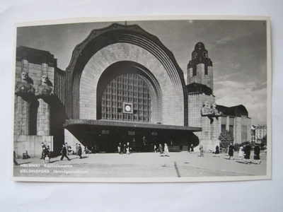Kortti Alkup.Mallikappale Helsinki Rautatieasema 1950-luku