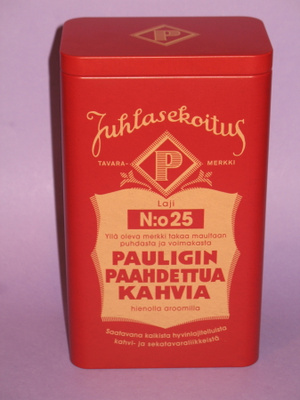 PAULIGIN JUHLASEKOITUS -KAHVIPELTIPURKKI