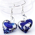 + 414 .. Murano Käsityönä Lampwork Taidelasi .. Korvakorut - pikkukuva 1