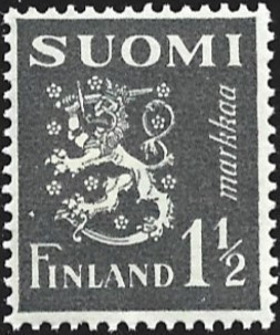 1940 M-30 Leijona 1½ mk harmaa  ** Lape 228 b LSP Lm2
