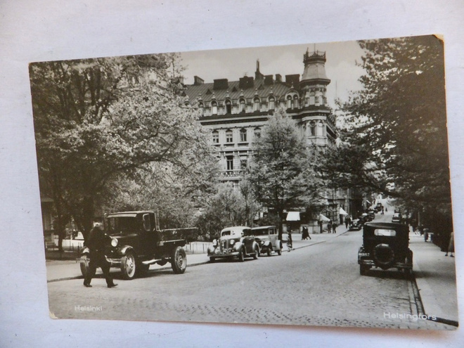 VANHA Postikortti Helsinki Kivat Autot 1930-l