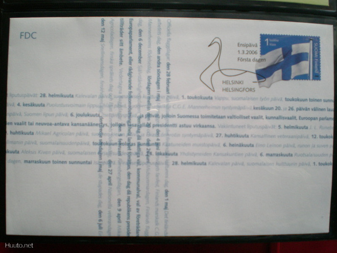 FDC Suomen lippu 1. luokka 1.3.2006 - LaPe 1784