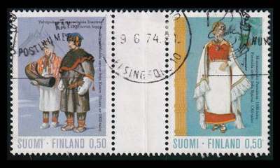 709-13vp o Kansanpuvut välilöpari (1972)
