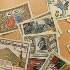 VANHOJA Tilapäisrahoja Notgeld Saksa 1921 n.55-60 kpl KOMEAT - pikkukuva 2