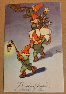 Martta Wendelin, Hy 954 R1, kulkenut käsipostissa