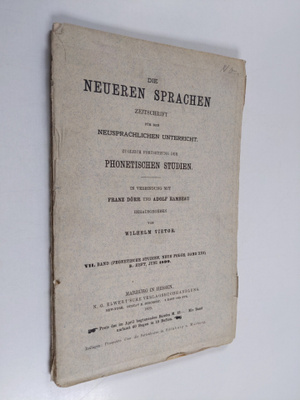 Wilhelm Vietor : Die Neueren Sprachen - zeitschrift fur d...