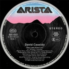 DAVID CASSIDY :: THE LAST KISS :: MAXI VINYYLI 12" 1985 - pikkukuva 3