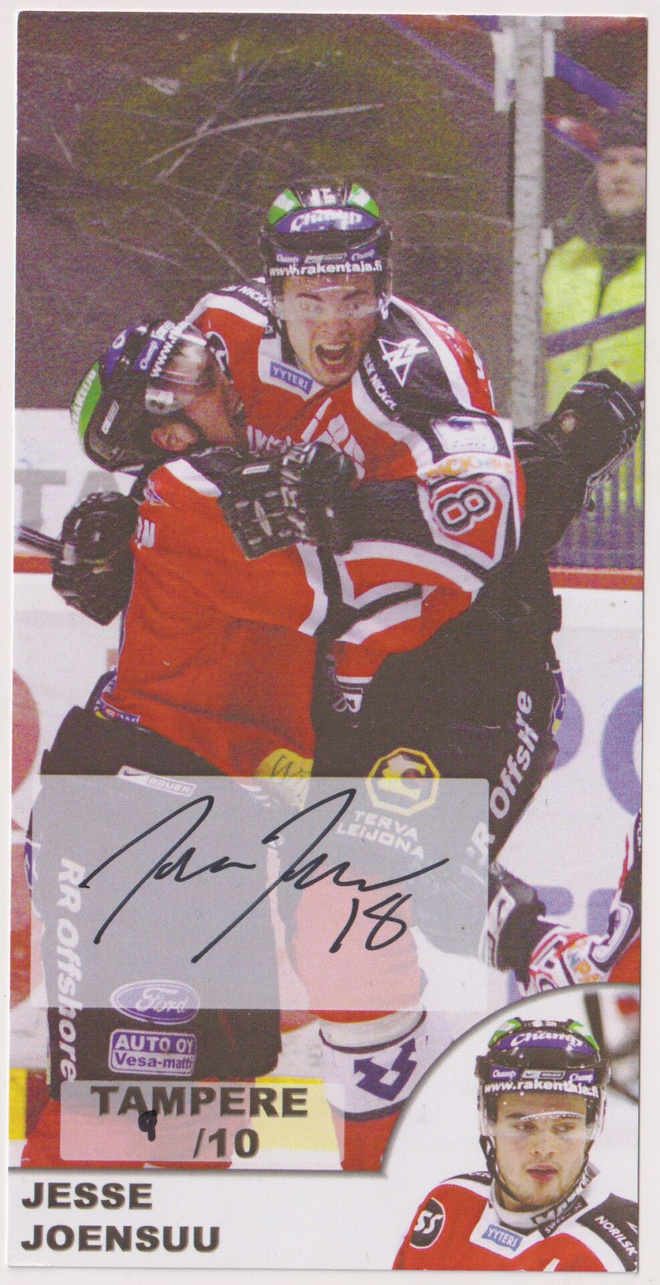2007-08 Porin Ässät Teamset Jesse Joensuu AU ** / 10