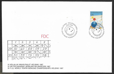 Keilailu MM 1987 FDC (LAPE 1012)