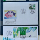 SUOMI 75 KANSIO, JOSSA FDC-KUORET JA PT- MERKIT - pikkukuva 1